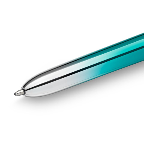 Penna a sfera a scatto BIC 4 Colours 1 mm in conf. 12 pezzi Smooth Gradient Verde Acqua - 524092